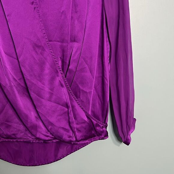 Marciano Silk Blouse Sheer Long Sleeve - Picture 3 of 9